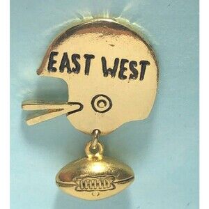 Vintage Shriners East-West College All Star Helmet w/football 2 piece Pin